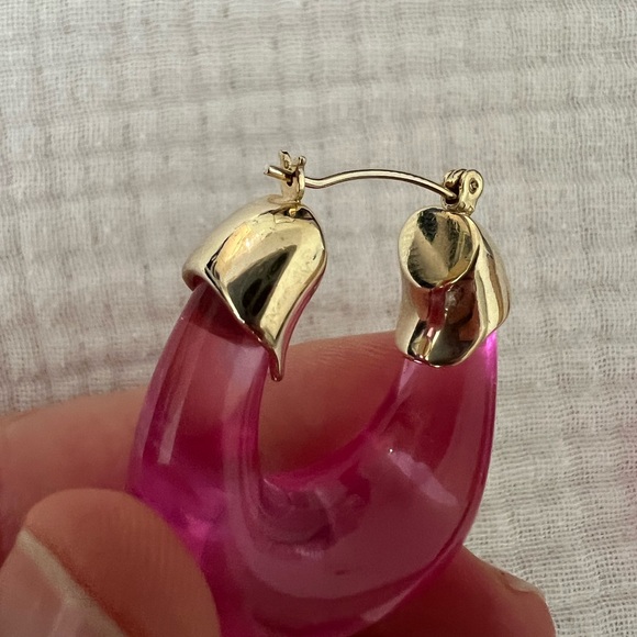 Lizzie Fortunato Hoops in Flamingo - Picture 7 of 8